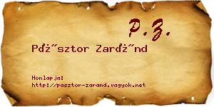 Pásztor Zaránd névjegykártya